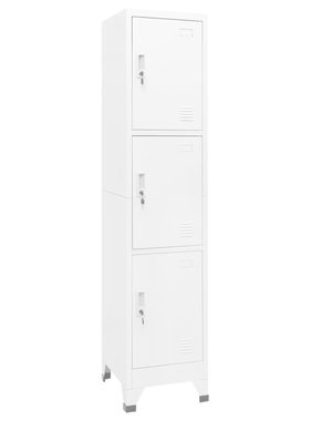VidaXL Lockerkast met 3 vakken 38x45x180 cm