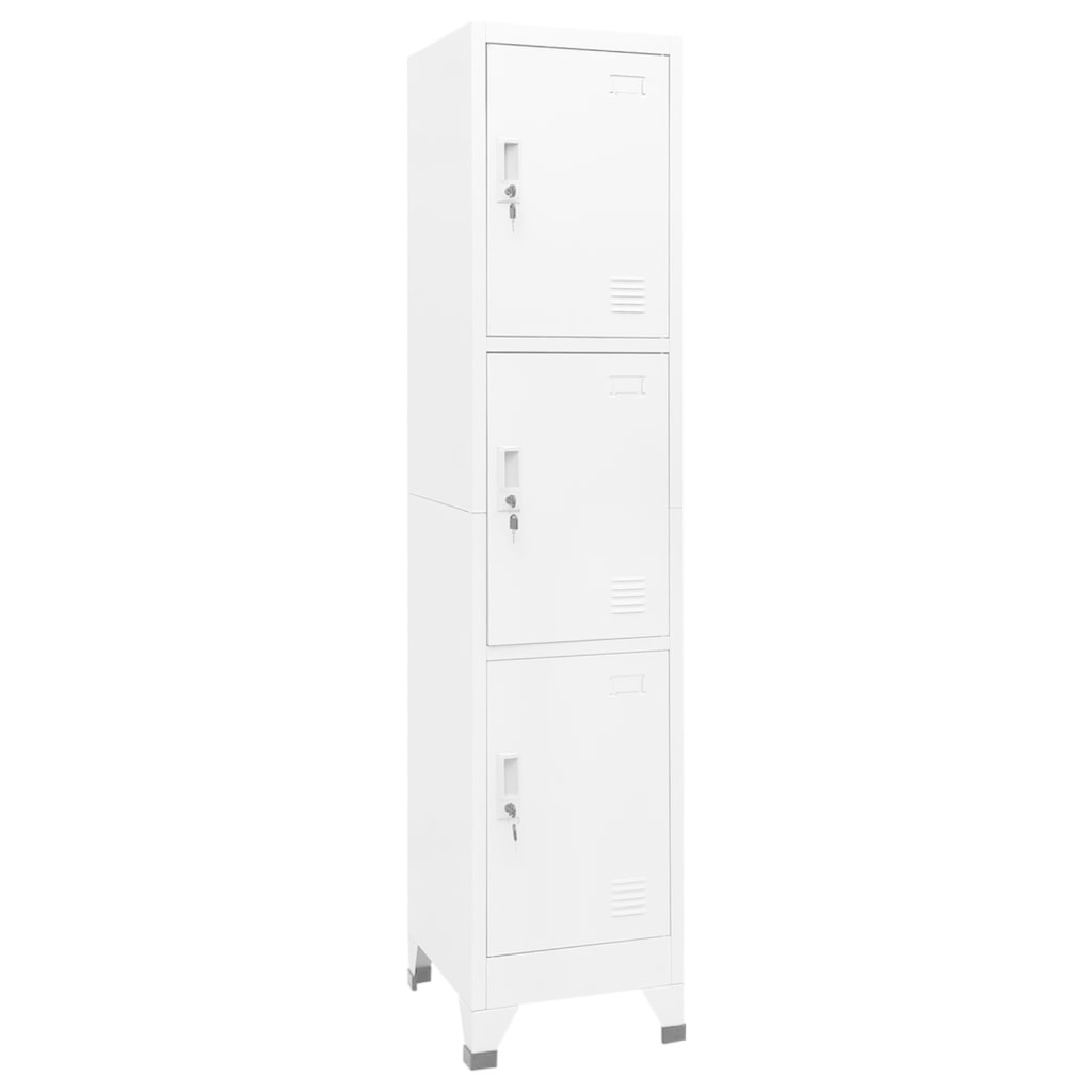 VidaXL Lockerkast met 3 vakken 38x45x180 cm