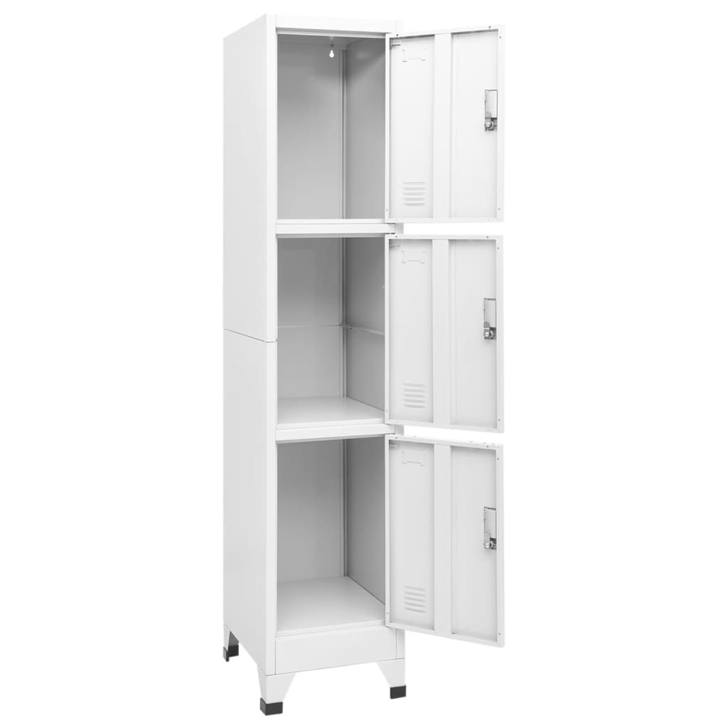 vidaXL Lockerkast met 3 vakken 38x45x180 cm