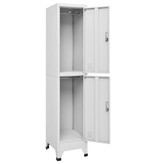 VidaXL Lockerkast met 2 vakken 38x45x180 cm