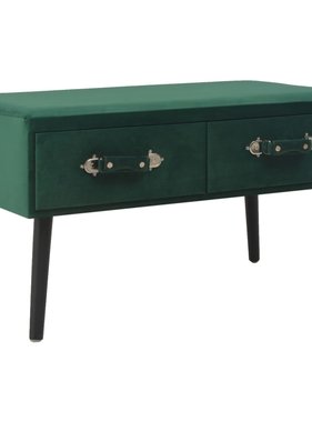 VidaXL Bank met lades 80 cm fluweel groen