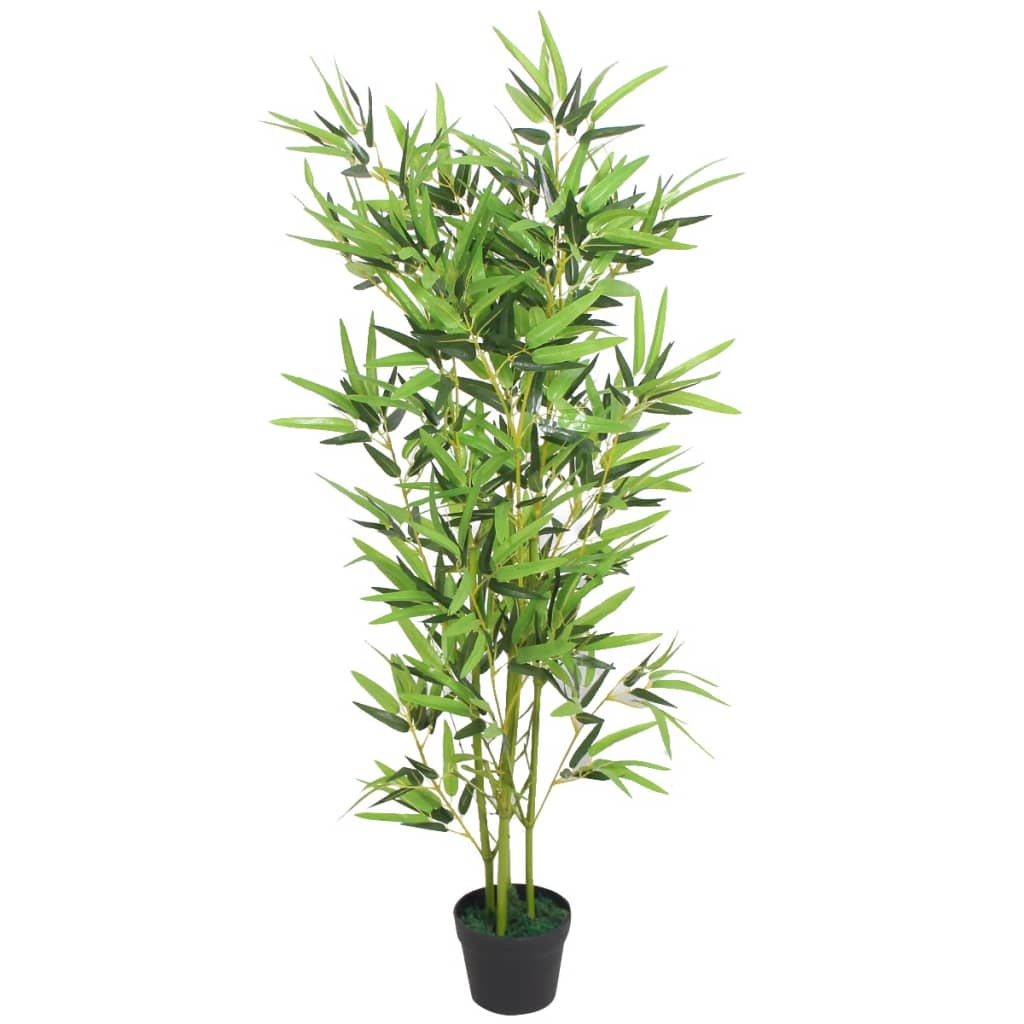 vidaXL Kunst bamboe plant met pot 120 cm groen