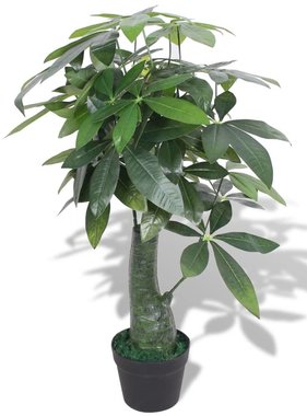 VidaXL Kunst watercacao plant met pot 85 cm groen