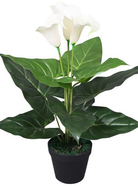 vidaXL Kunst calla lelie plant met pot 45 cm wit