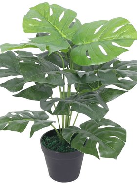 vidaXL Kunst monstera plant met pot 45 cm groen