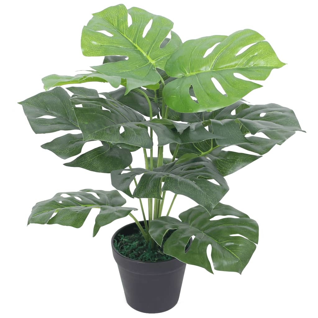 VidaXL Kunst monstera plant met pot 45 cm groen