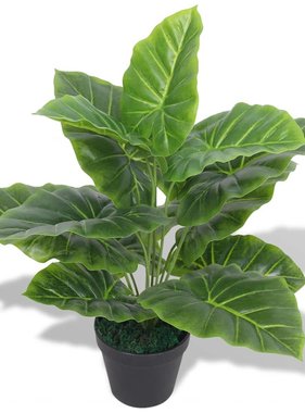 VidaXL Kunst taro plant met pot 45 cm groen