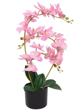 vidaXL Kunst orchidee plant met pot 65 cm roze