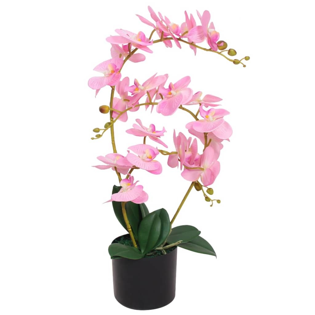 vidaXL Kunst orchidee plant met pot 65 cm roze