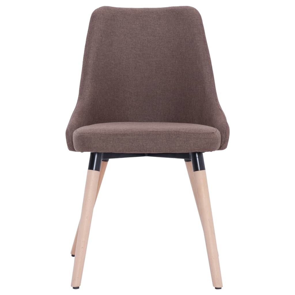 VidaXL Eetkamerstoelen 4 st stof bruin