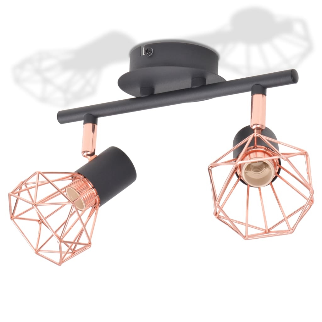 VidaXL Plafondlamp met 2 filament LED-lampen 8 W