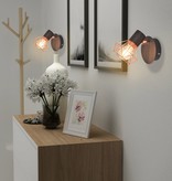 vidaXL Wandlamp E14 zwart en koper 2 st