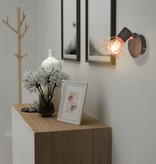 vidaXL Wandlamp E14 zwart en koper 2 st