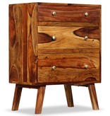 VidaXL Bijzetkast 60x35x76 cm massief sheeshamhout