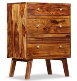 VidaXL Bijzetkast 60x35x76 cm massief sheeshamhout