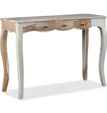 VidaXL Wandtafel met 3 lades 110x40x76 cm massief sheeshamhout