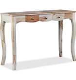 VidaXL Wandtafel met 3 lades 110x40x76 cm massief sheeshamhout