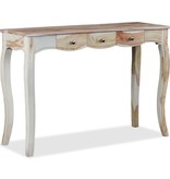 VidaXL Wandtafel met 3 lades 110x40x76 cm massief sheeshamhout