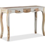 VidaXL Wandtafel met 3 lades 110x40x76 cm massief sheeshamhout
