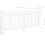 VidaXL Radiatorombouw wit MDF 172 cm