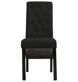 VidaXL Eetkamerstoelen 4 st stof zwart