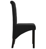 VidaXL Eetkamerstoelen 4 st stof zwart