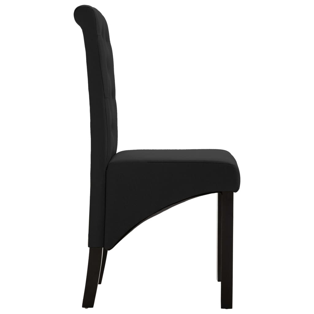 VidaXL Eetkamerstoelen 4 st stof zwart