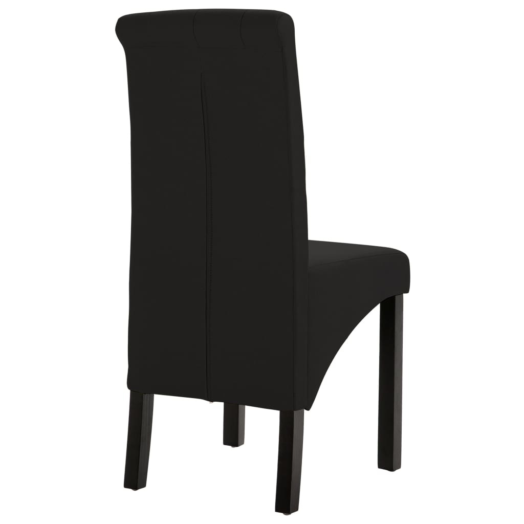 VidaXL Eetkamerstoelen 4 st stof zwart