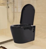 VidaXL Hangend toilet keramiek zwart