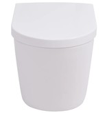 VidaXL Hangend toilet keramiek wit