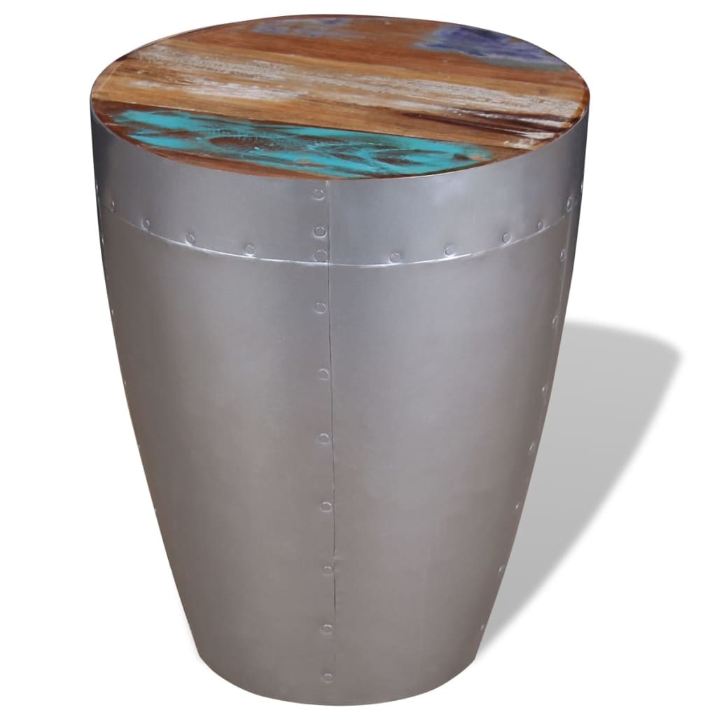VidaXL Kruk luchtvaartstijl massief gerecycled hout