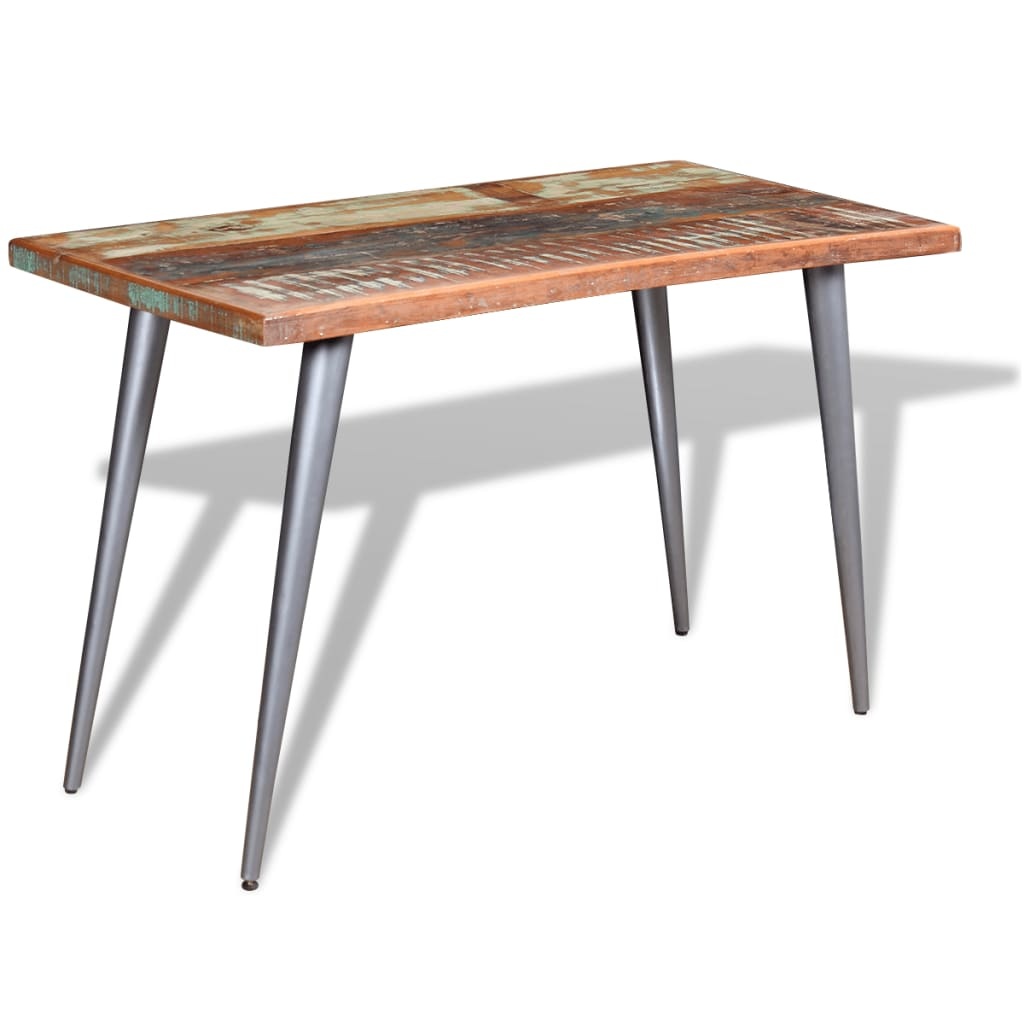 vidaXL Eettafel massief gerecycled hout 120x60x76 cm