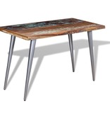 vidaXL Eettafel massief gerecycled hout 120x60x76 cm