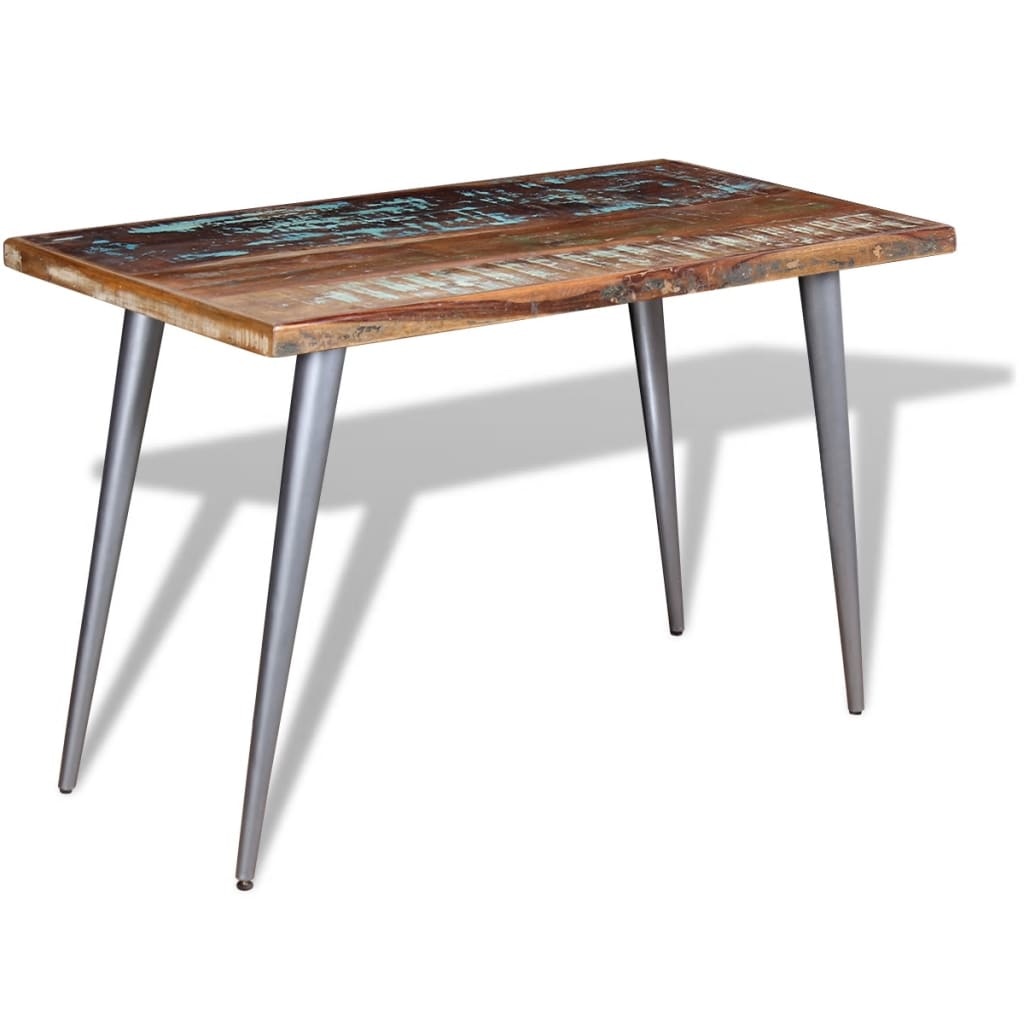 vidaXL Eettafel massief gerecycled hout 120x60x76 cm