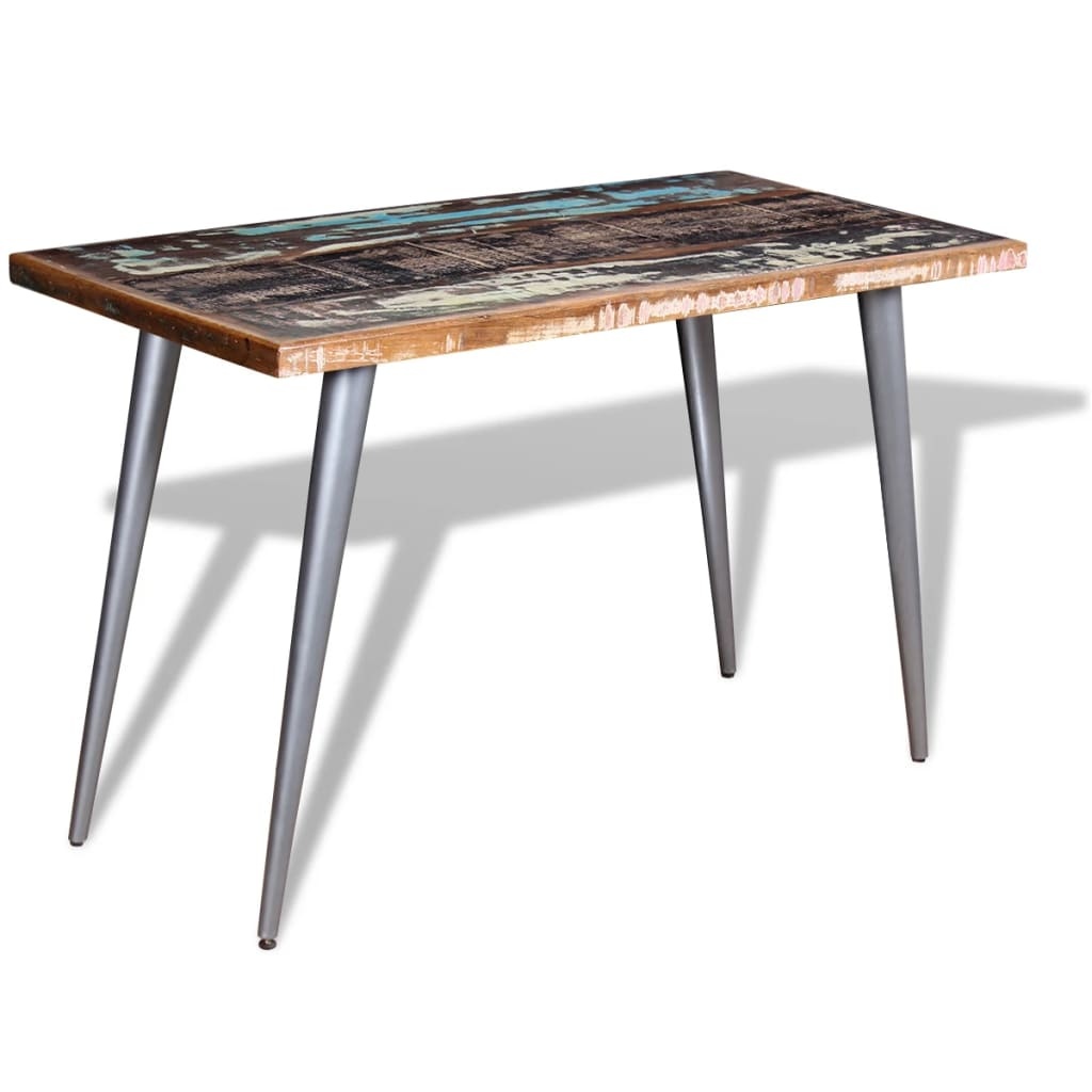 vidaXL Eettafel massief gerecycled hout 120x60x76 cm