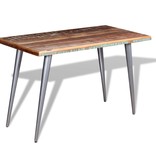 vidaXL Eettafel massief gerecycled hout 120x60x76 cm