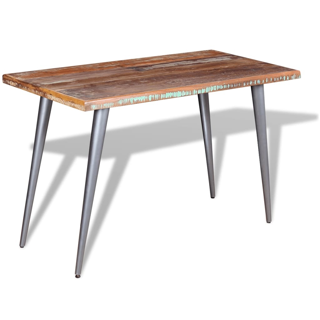 vidaXL Eettafel massief gerecycled hout 120x60x76 cm