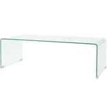 vidaXL Salontafel transparant 100x48x33 cm gehard glas