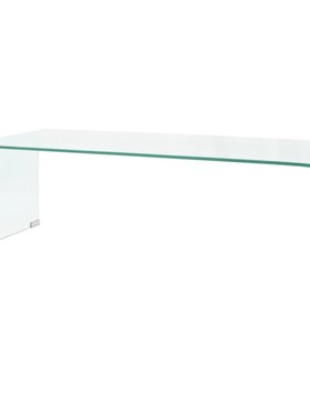 VidaXL Salontafel transparant 100x48x33 cm gehard glas
