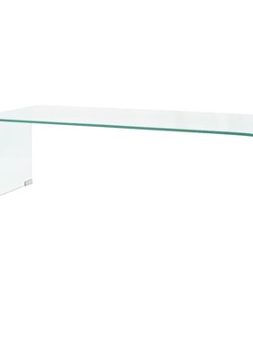 vidaXL Salontafel transparant 100x48x33 cm gehard glas