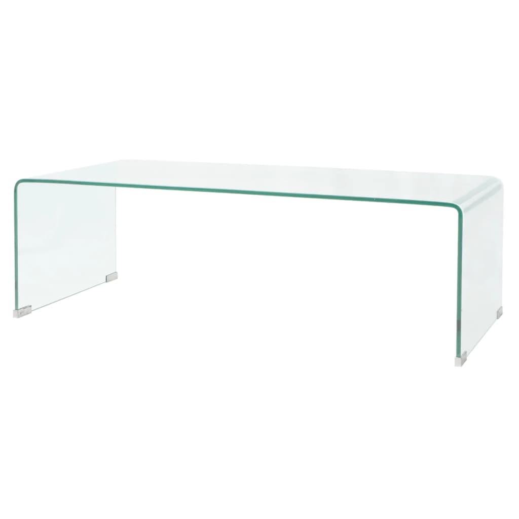 VidaXL Salontafel transparant 100x48x33 cm gehard glas