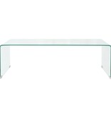 VidaXL Salontafel transparant 100x48x33 cm gehard glas