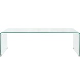 vidaXL Salontafel transparant 100x48x33 cm gehard glas