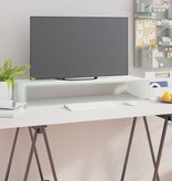 VidaXL Tv-meubel/monitorverhoger wit 80x30x13 cm glas