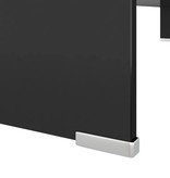 vidaXL TV-meubel/monitorverhoger zwart 100x30x13 cm glas