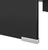 vidaXL Tv-meubel/monitorverhoger zwart 90x30x13 cm glas