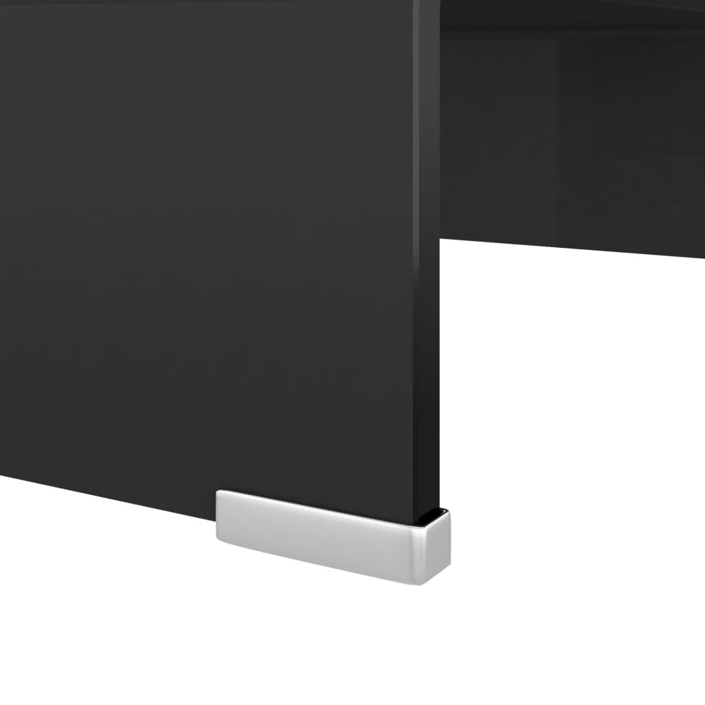 vidaXL Tv-meubel/monitorverhoger zwart 40x25x11 cm glas