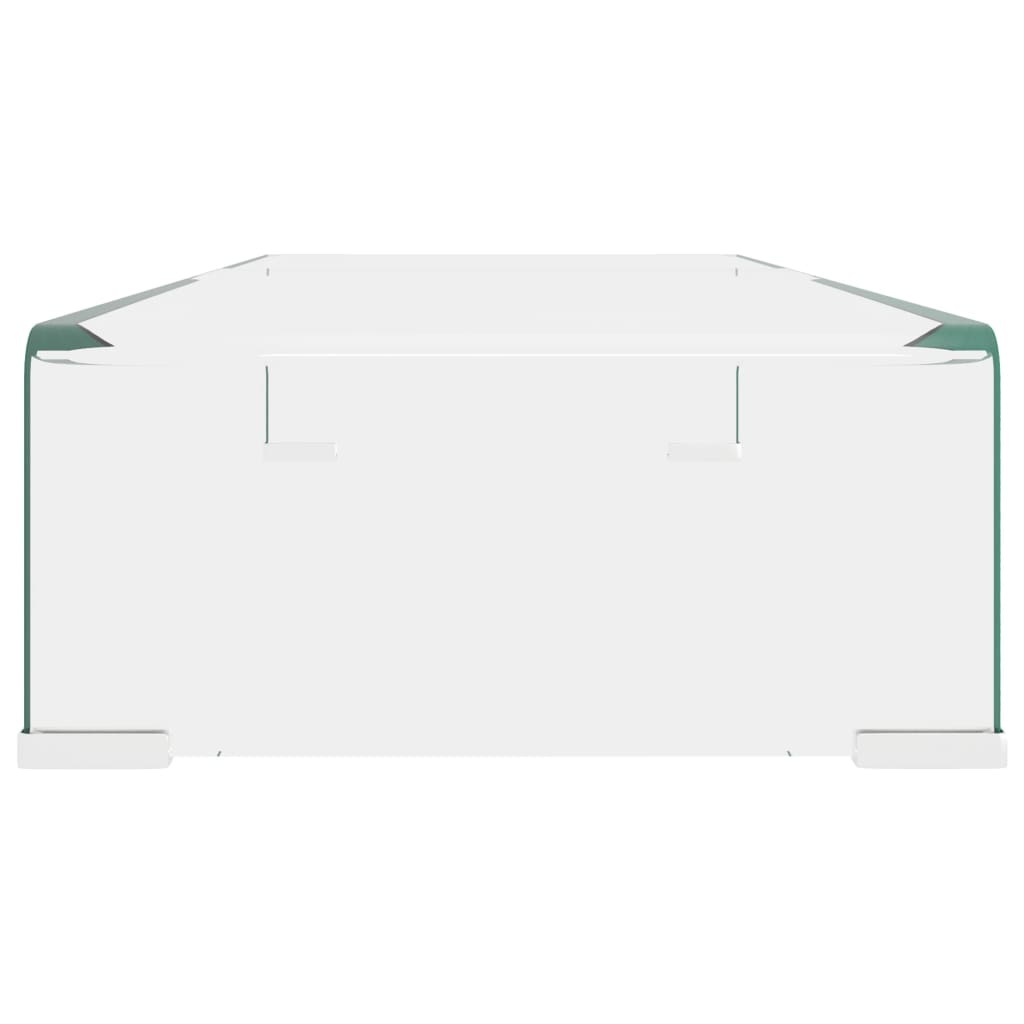 VidaXL Tv-meubel/monitorverhoger transparant 70x30x13 cm glas