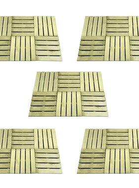 VidaXL 30 st Terrastegels 50x50 cm hout groen