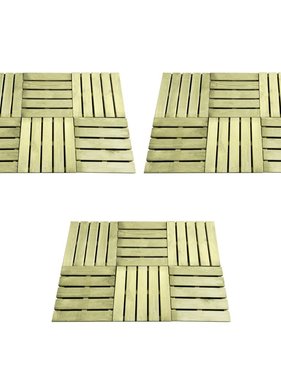 VidaXL 18 st Terrastegels 50x50 cm hout groen